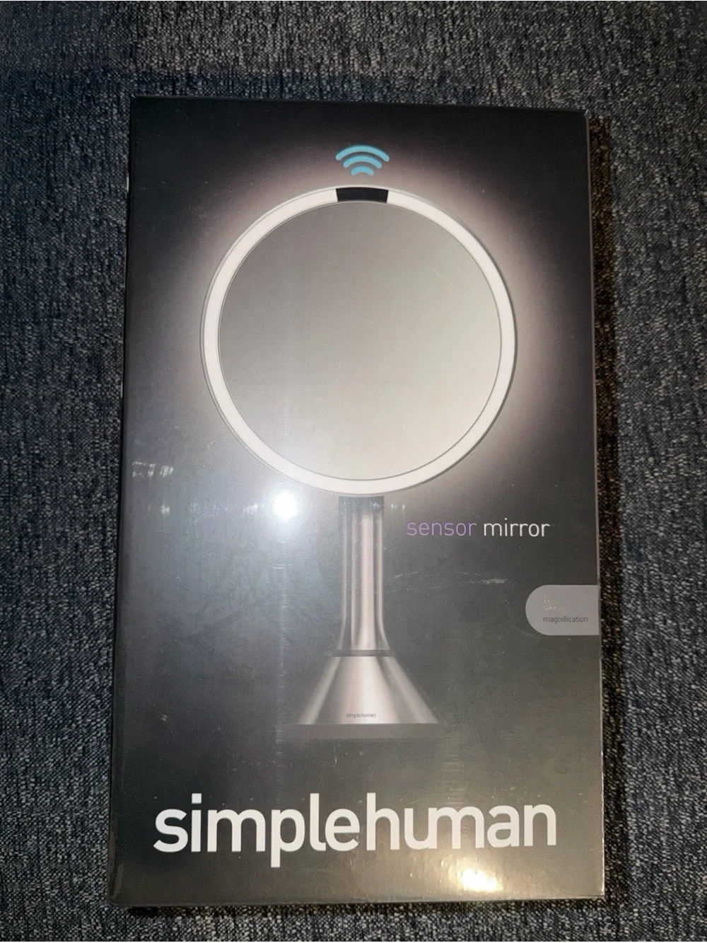 simplehuman Silver LED Rechargeable Sensor Mirror